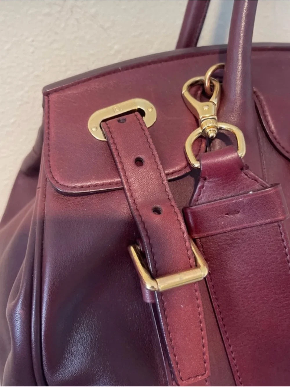 Ralph Lauren Collection Ricky Bag Burgundy